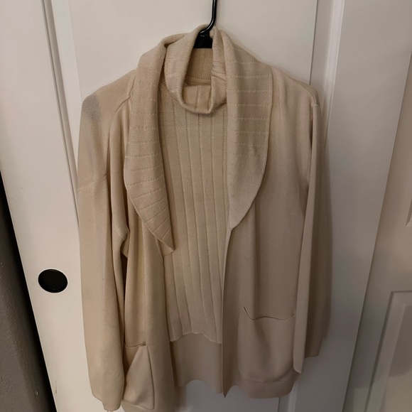 Vintage Blushe Impressions Cream Merino Wool Skirt and Top Set Size M - Picture 3 of 11